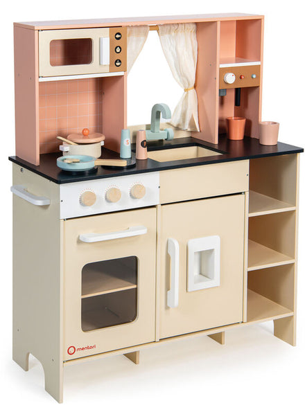 Cream Play Kitchen Childrens Wooden Kitchen Set - Main Image