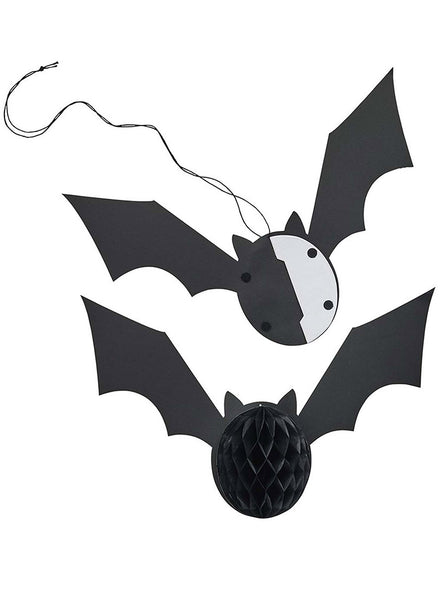 Pack of 3 Creepy Chic Honeycomb Bat Halloween Decorations - Main Image