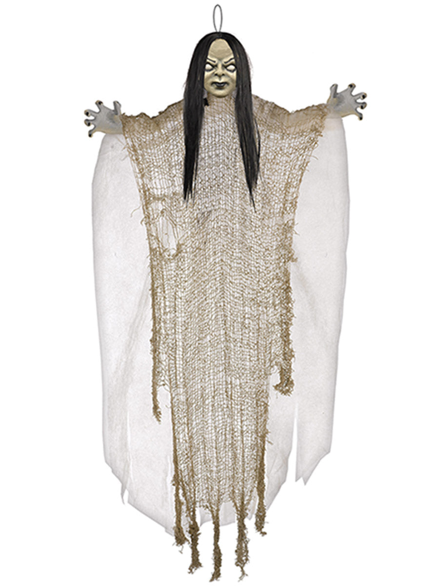 Hanging Halloween Creepy Girl Decoration - Main Image