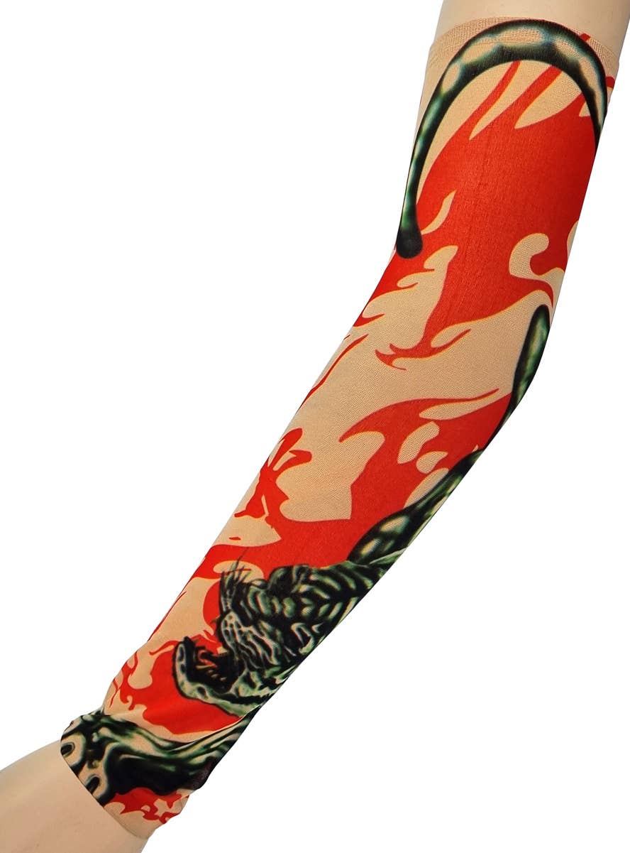 Image of Crouching Tiger Print Fake Tattoo Sleeve - Main Image