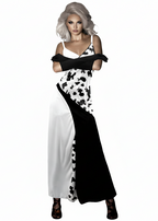 Cruel Villainess Womens Dalmatian Print Costume - Main Image
