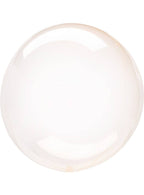 Image of Crystal Clearz Orange 50cm Round Bubble Balloon