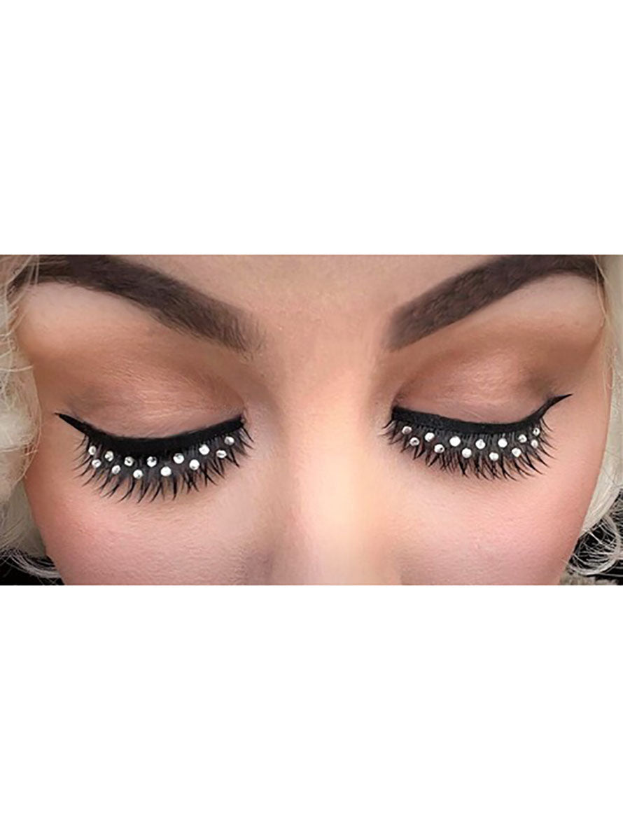 Black Crystals Galore Stick On Eyelashes