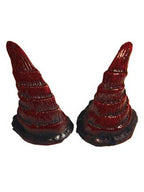Red Latex Goat Horns Costume Headpiece - Main Image