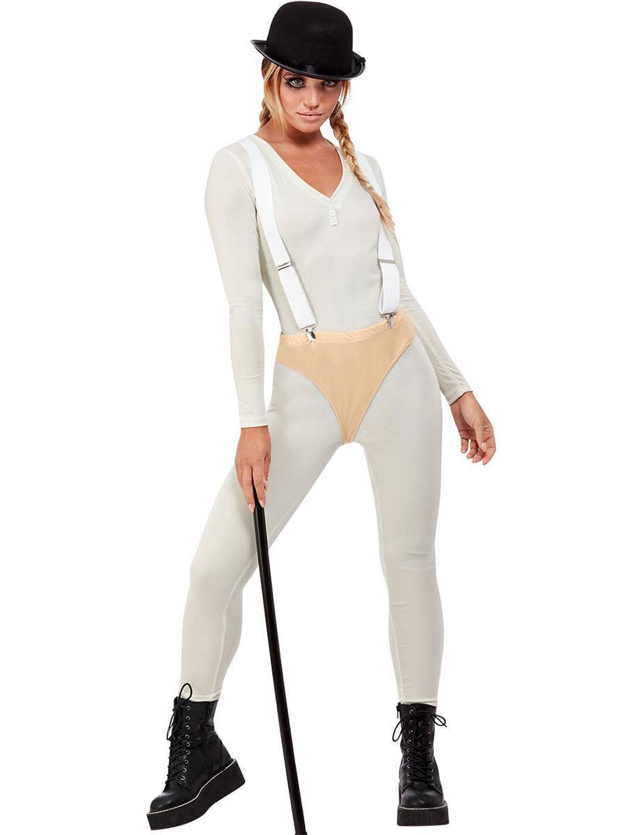 Image of Cult Clockwork Classic Women's Movie Costume - Close Up Image
