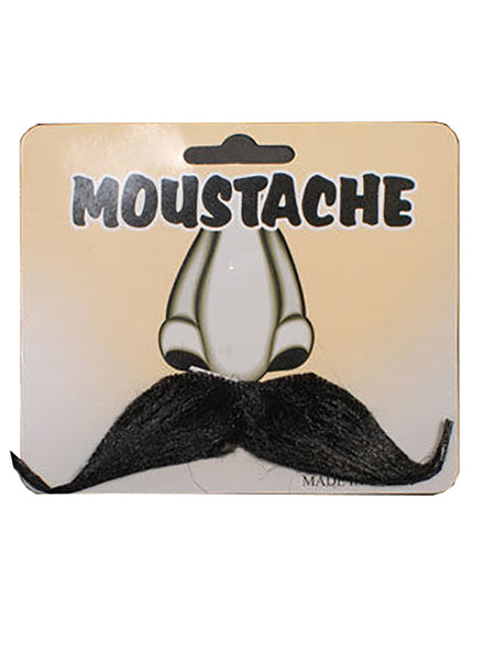 Curved Black Moustache Costume Accessory