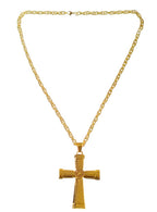 Large Deluxe Gold Ornate Cross Nun, Priest or Halloween Costume Accessory Jewellery