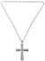 Heavy Metal Silver Cross Necklace Costume Jewellery Accessory