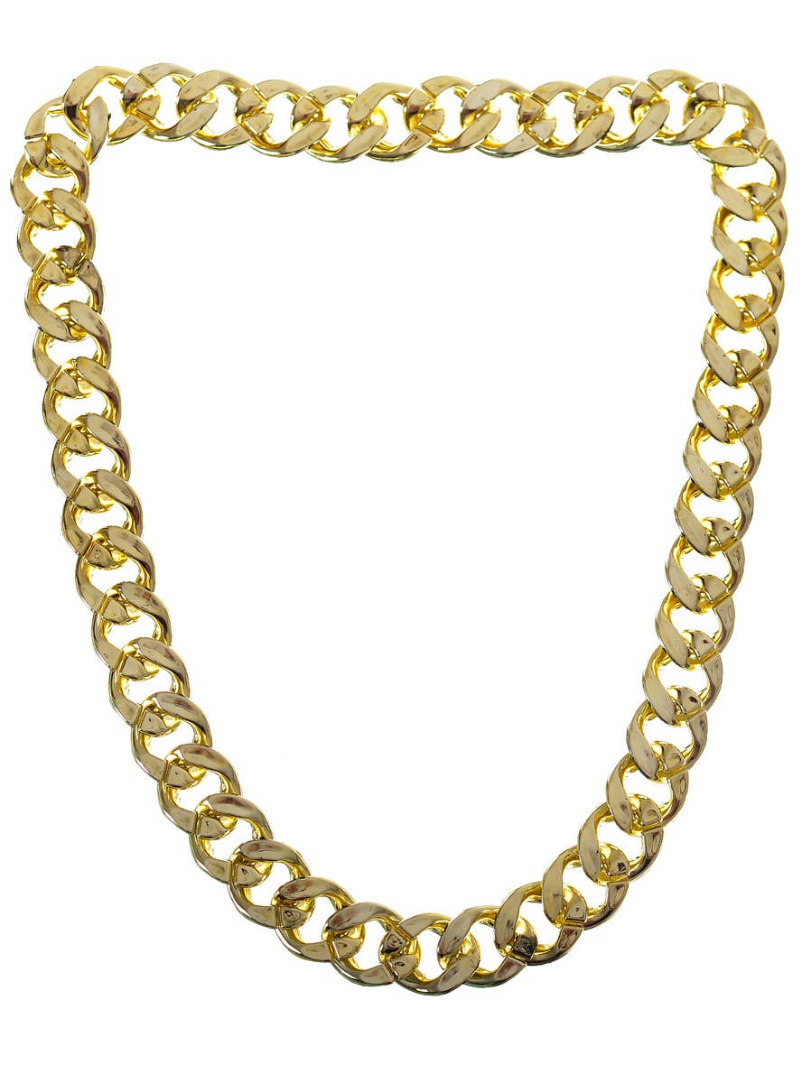Jumbo Gold Bling Necklace | Gangster Gold Bling Costume Necklace