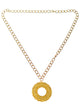 Ancient Greek Gold Medallion Costume Necklace - Main Image