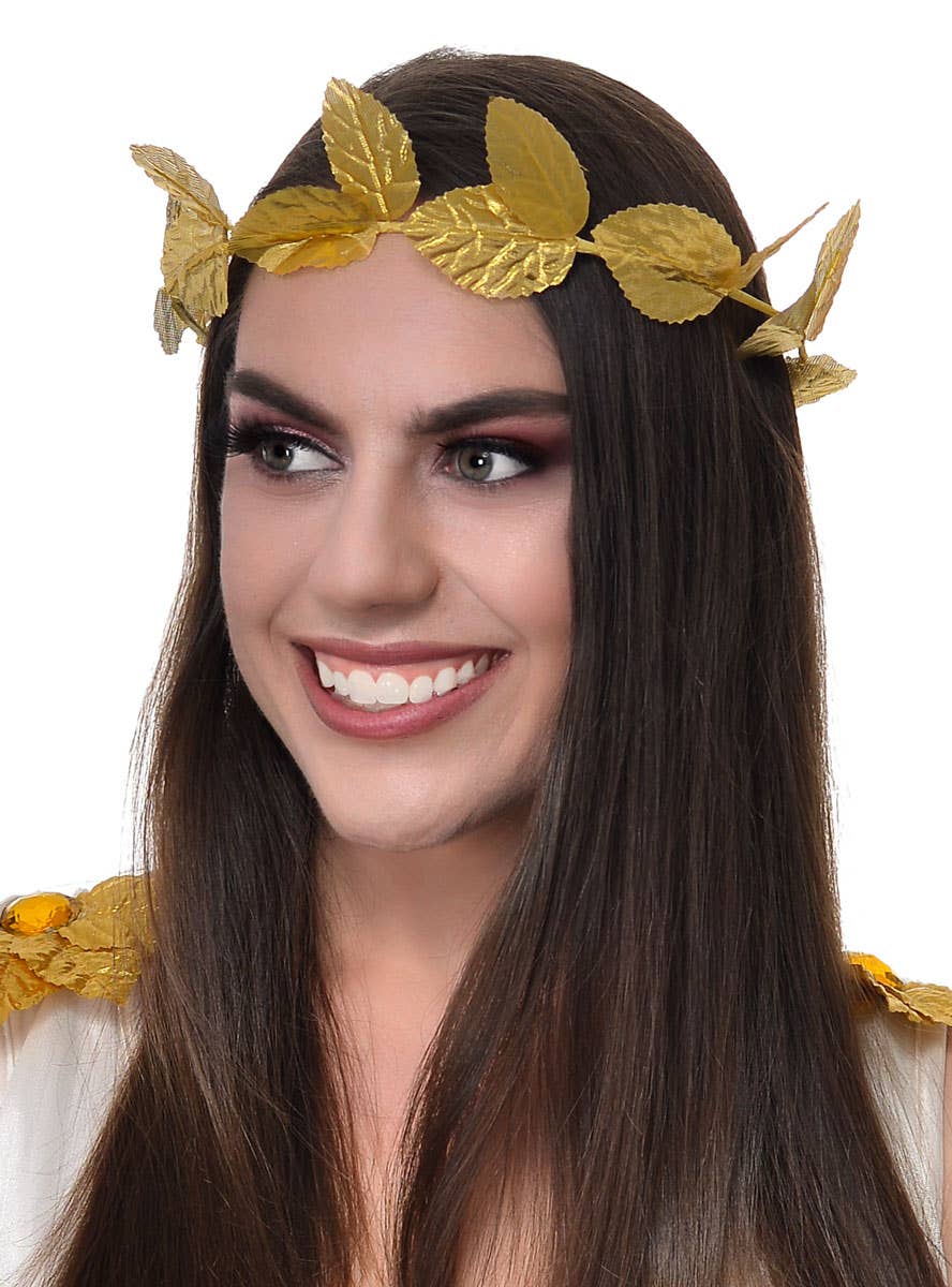Gold Laurel Wreath Headband | Ancient Roman Costume Headwear