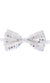 Silver Satin Bow Tie with Sequins Main Image
