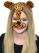 Leopard Print Ears and Nose On Headband Costume Accessory