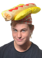 Funny Deluxe Plush Hot Dog Novelty Food Hat - Main Image