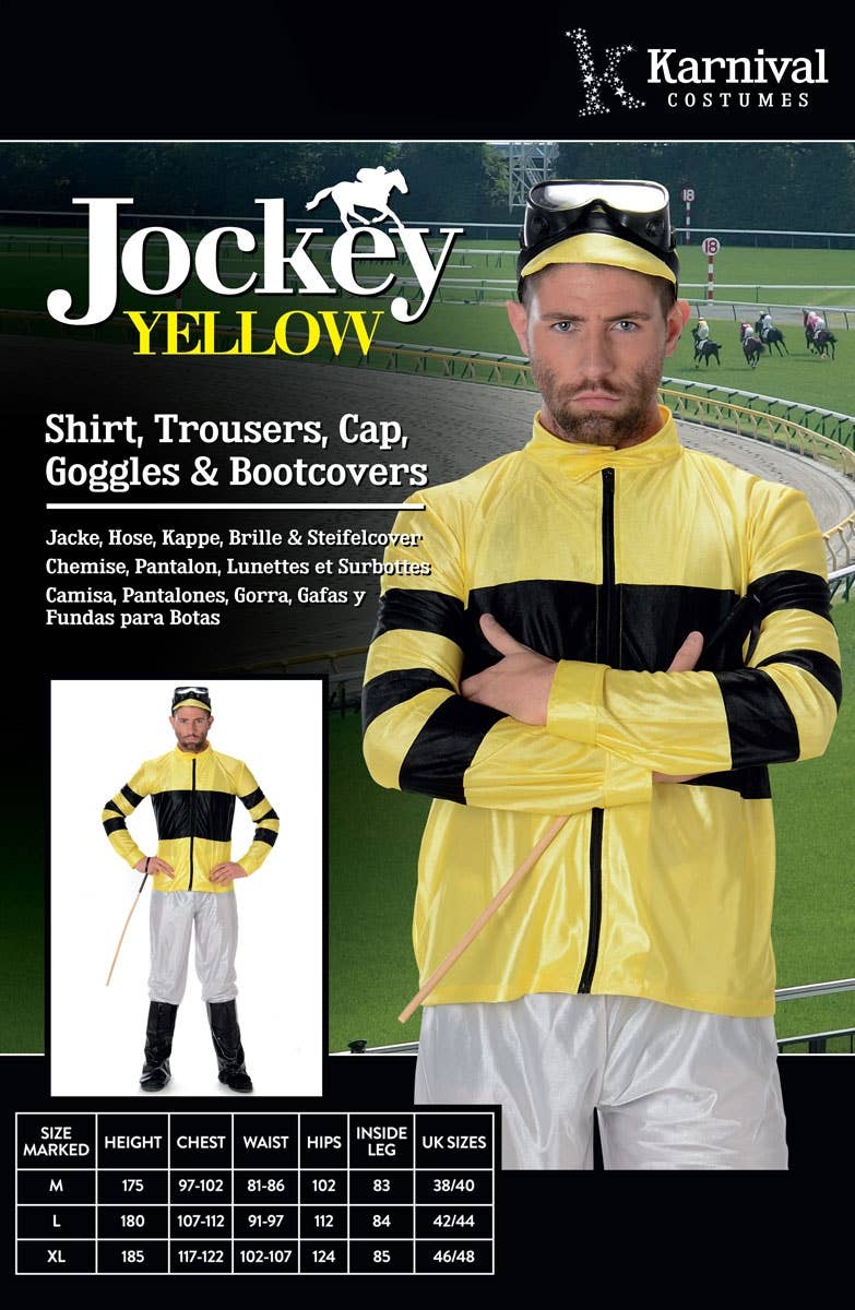 Yellow Jockey Mens Costume Yellow Jockey Mens Costume