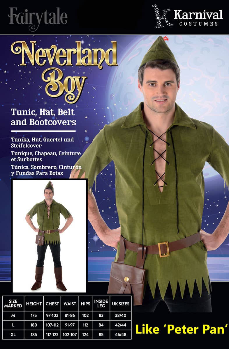 Men's Peter Pan Costume Packaging Image