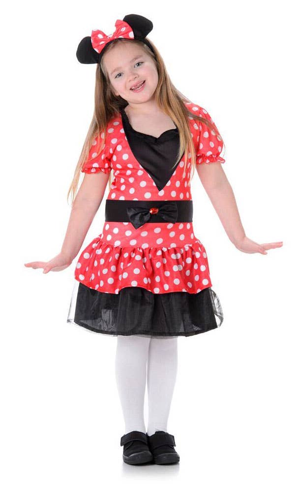 Girl's Minnie Mouse Polka Dot Costume Dress Main Image