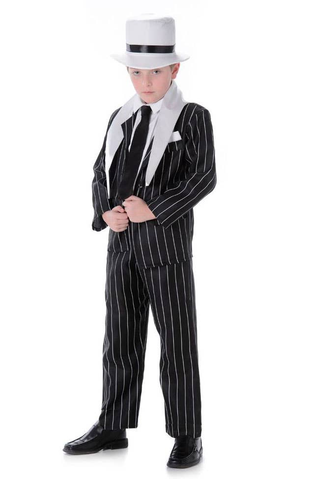 Boys 1920's Mob Boss Fancy Dress Costume Alternative Image