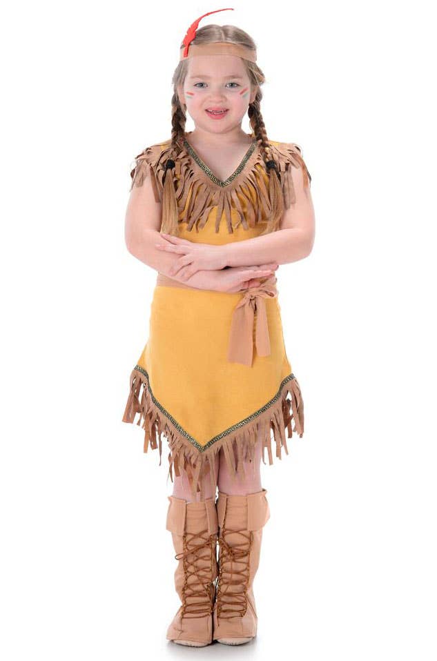 American Indian Girl's Fancy Dress Costume Main Image