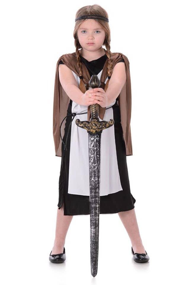 Girl's Shield Maiden Viking Costume - Main Image