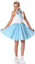 Womens Blue 50s Skirt with White Polka Dots - Main Image