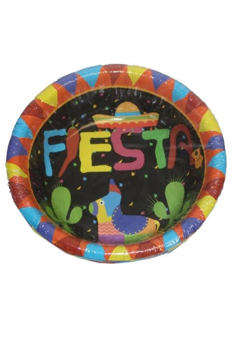  10 Pack Mexican Themed Black Party Bowls - Main Image