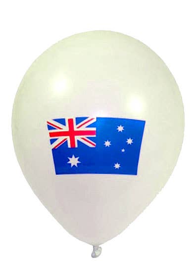White Aussie Flag Printed Balloon Decoration