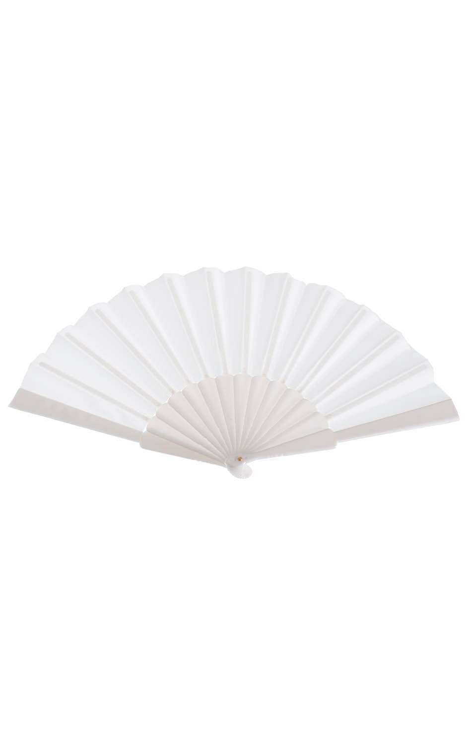White Hand Held Geisha Fan Costume Acccessory