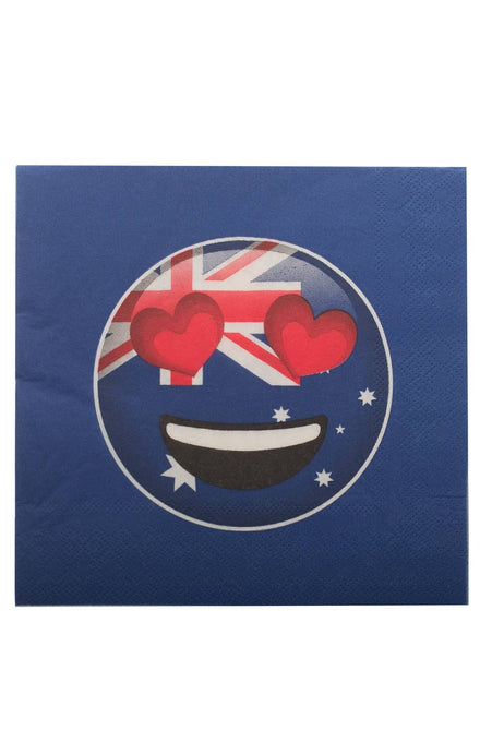Australia Day Heart Eyes Novelty Napkins 
