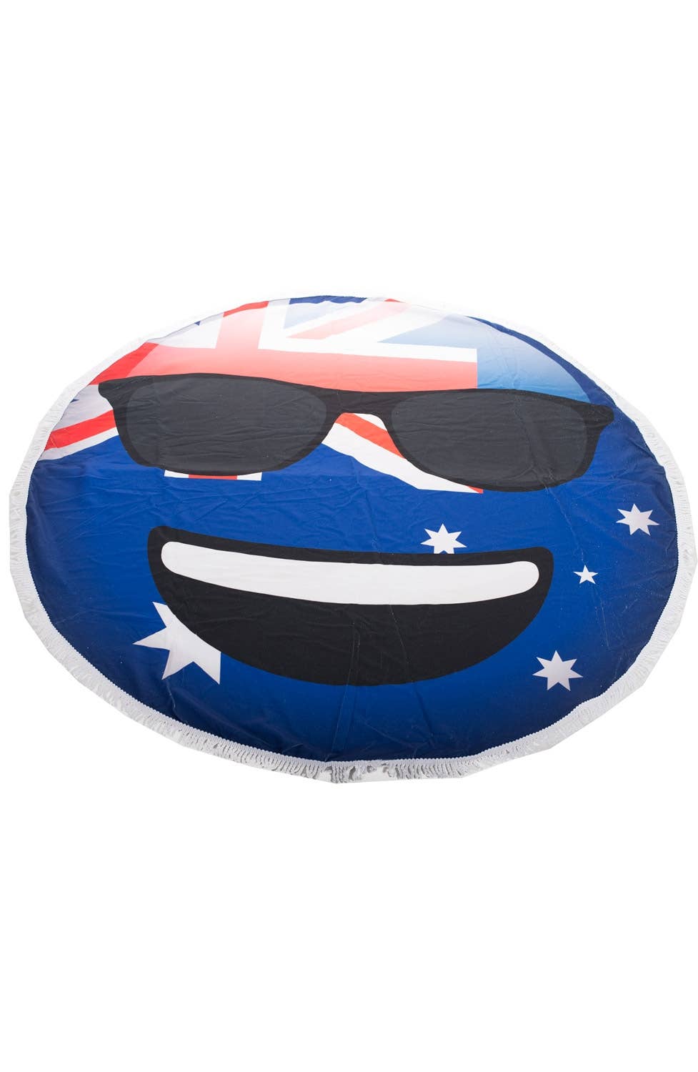Cool Dude Emoticon 150cm Round Australia Flag Beach Towel