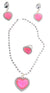 Image of Princess Pink Love Heart Girls Costume Jewellery Set