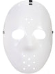 White Plastic Jason Style Hockey Costume Mask