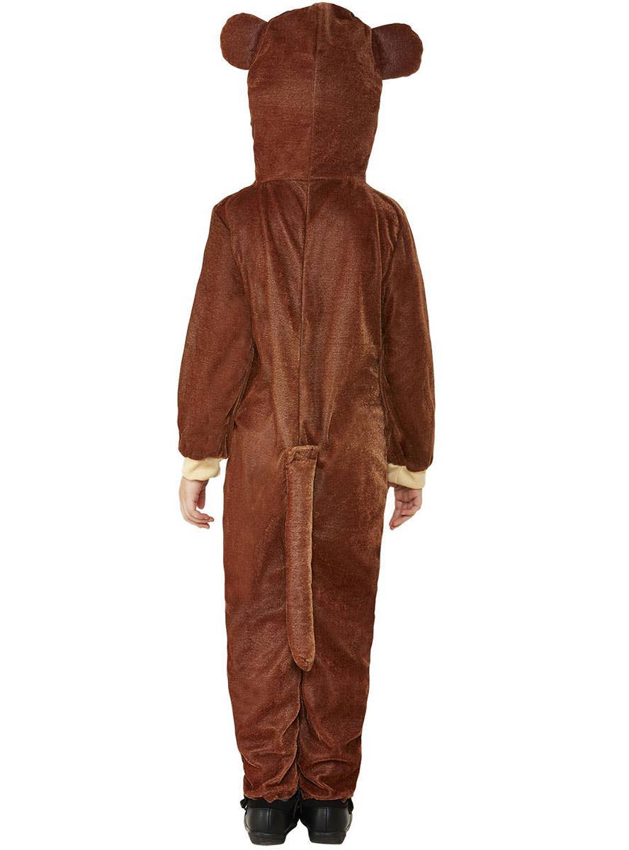 Image of Cute Little Monkey Toddler Onesie Costume - Back Image