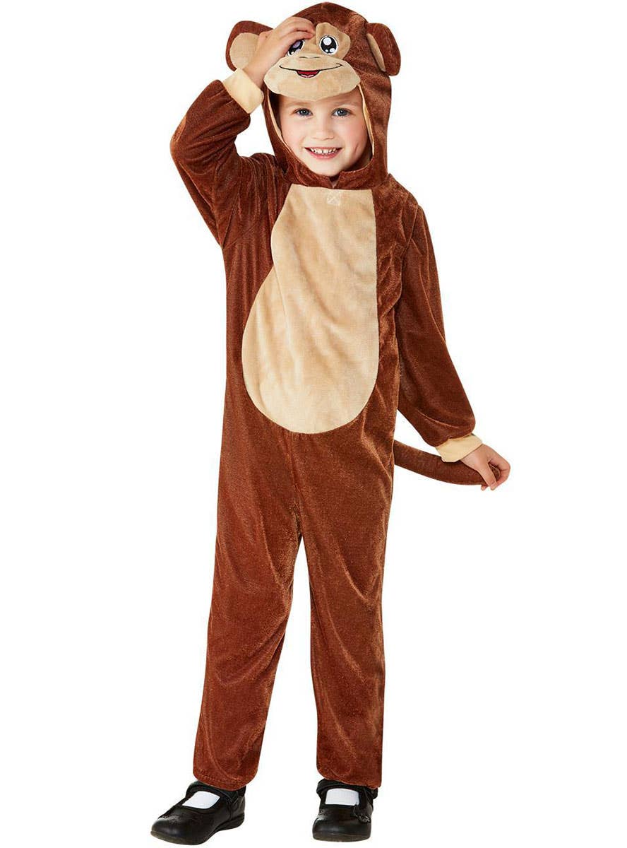 Image of Cute Little Monkey Toddler Onesie Costume - Front Image