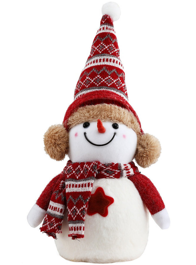 Cute Small 35cm Snowman Tabletop Christmas Decoration - Front Image
