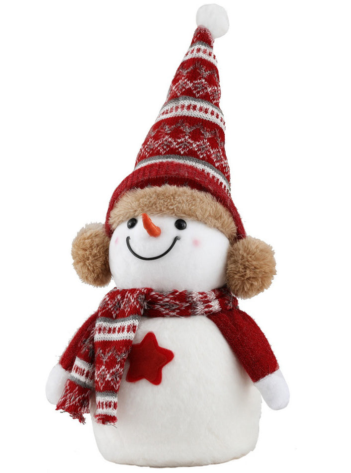 Cute Small 35cm Snowman Tabletop Christmas Decoration - Side Image