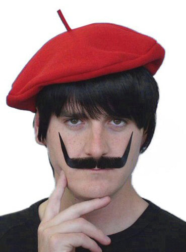Dali Mens Black Upturned Costume Moustache - Main Image