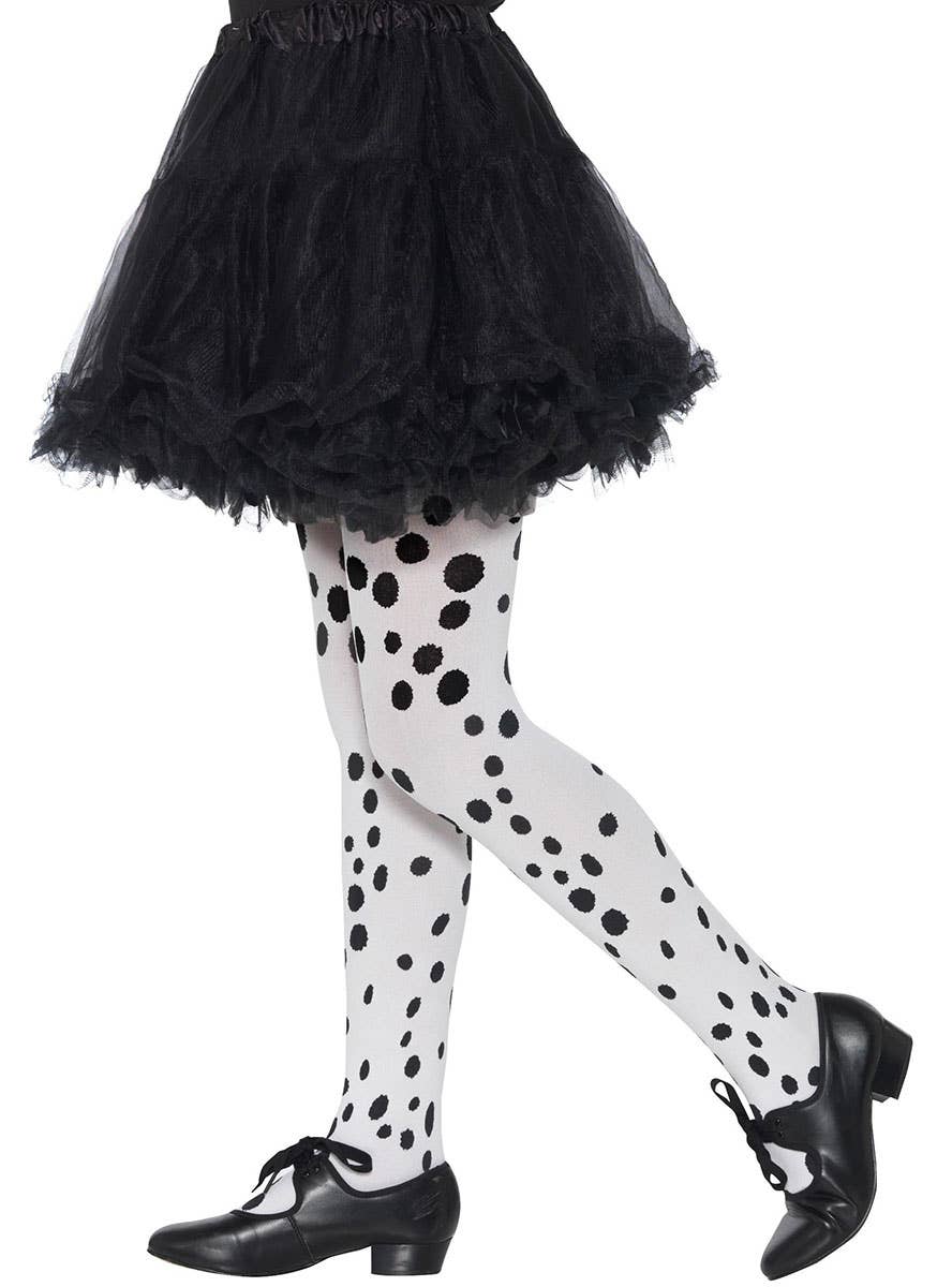 Image of Dotty Dalmatian Girls Costume Stockings - Main Image