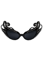 Dame Edna Adults Black Costume Sunglasses - Main Image