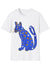 Womens Dancing Queen Blue ABBA Cat Costume Shirt - Front Image