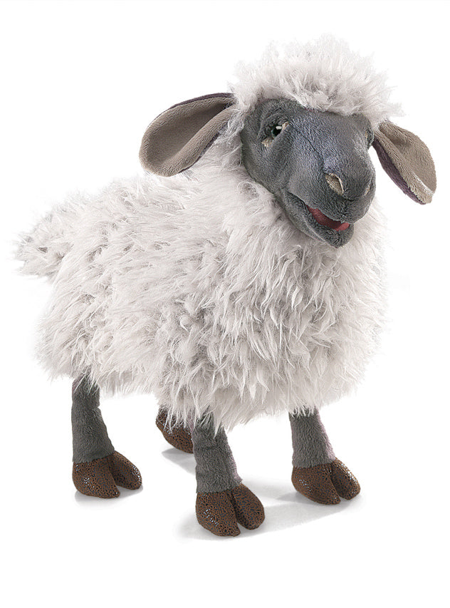 Dark Bleating Sheep Hand Puppet - Main Image