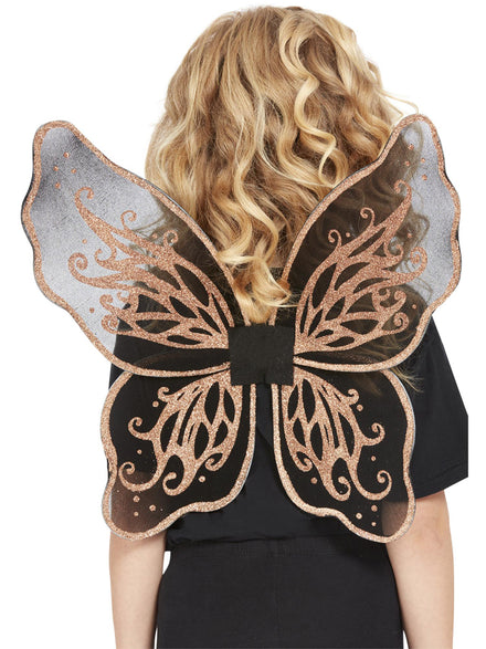 Gold Dark Botanicals Kids Butterfly Wings - Main Image