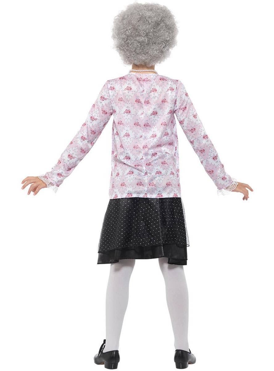 Image of Gangster Granny Teen Girls David Williams Book Character Costume - Back
