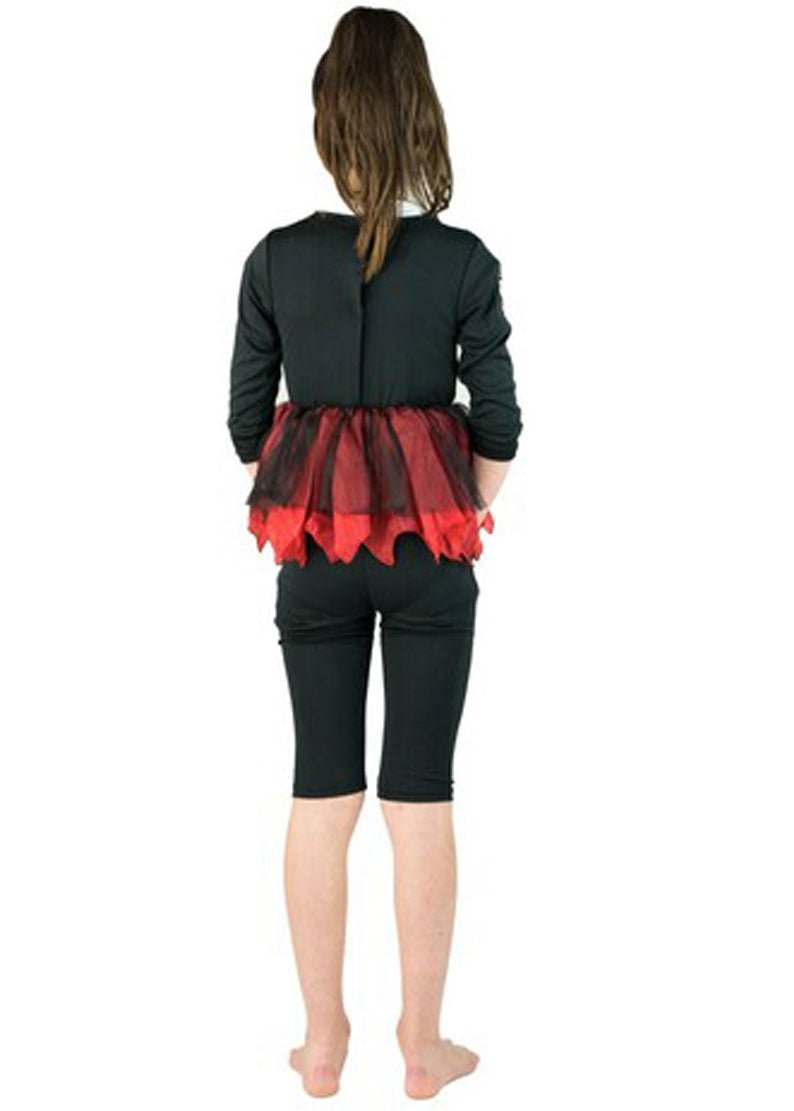 Infant Girls Day Of The Dead Sugar Skull Halloween Costume Back Image