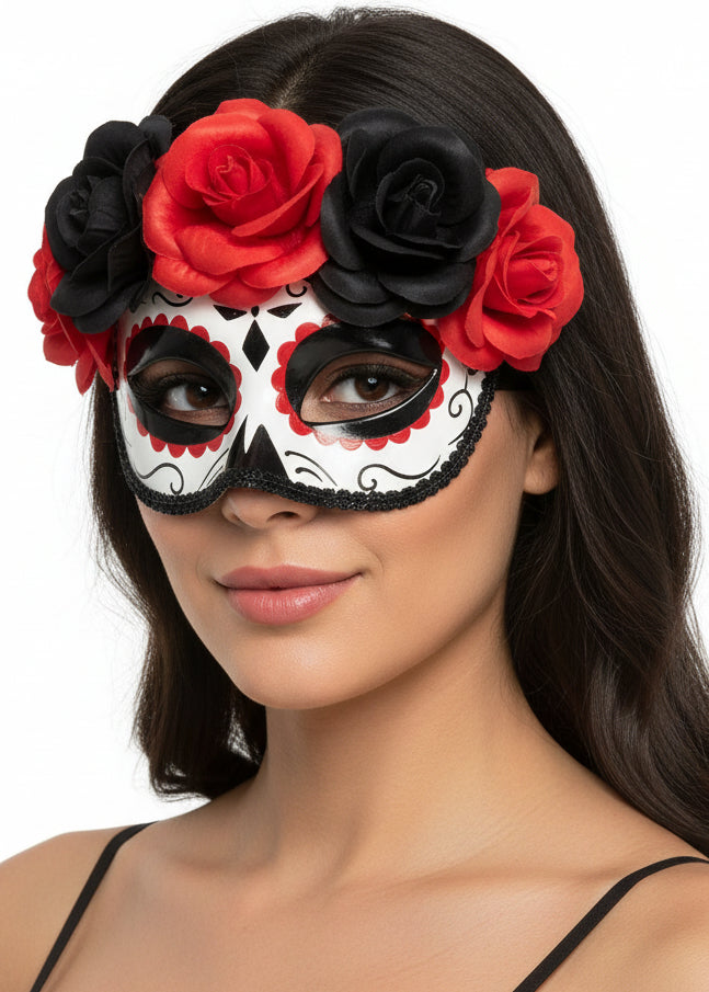 Day Of The Dead Sugar Skull Masquerade Mask