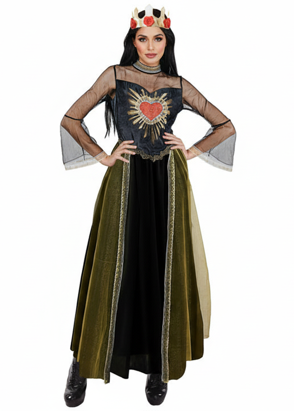 Image of Day of the Dead Sugar Skull Queen Women's Halloween Costume - main image