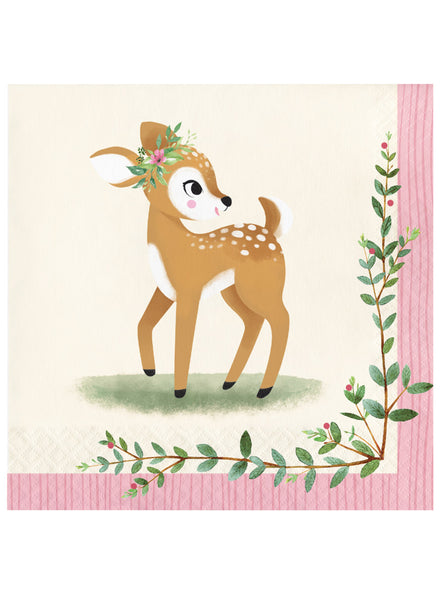 Deer Little One 16 Pack Lunch Napkins - Main Image