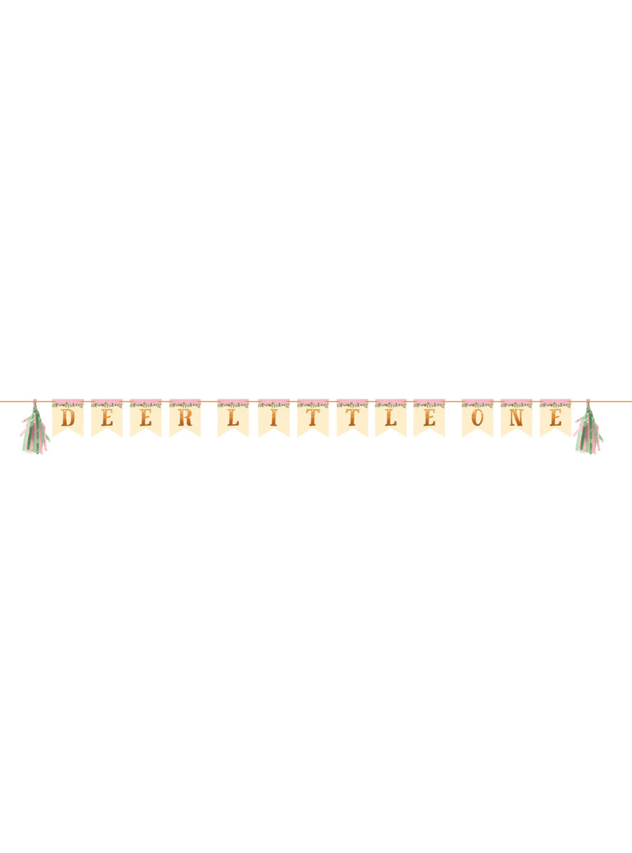 Deer Little One 228cm Ribbon Banner with Tassels - Main Image