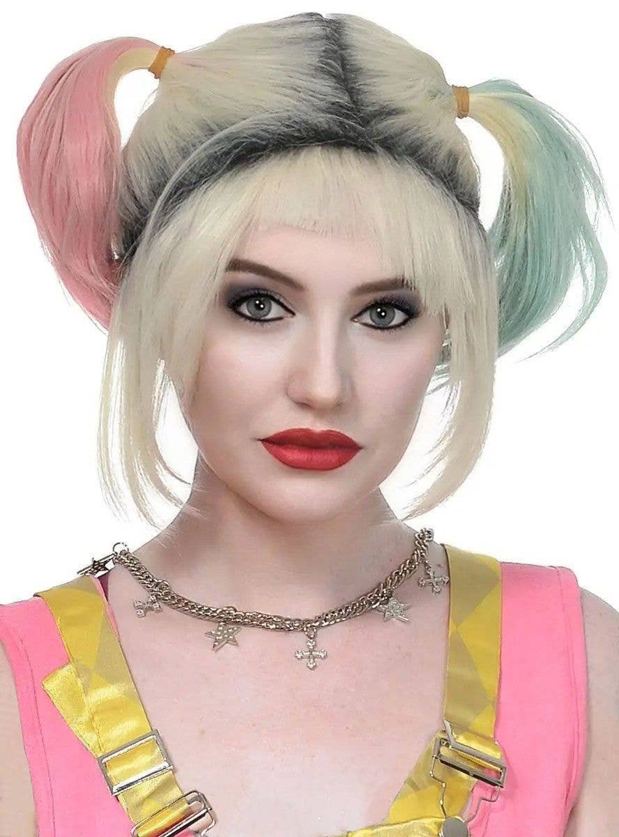 Image of Deluxe Harley Quinn Women's Costume Wig with Fringe
