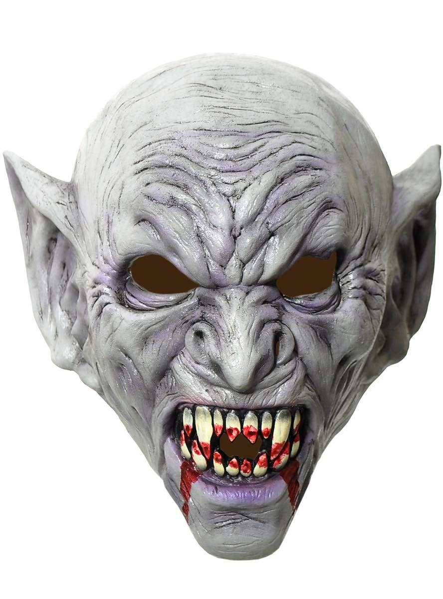 Image of Full Head Grey Vampire Latex Halloween Mask - Main Image